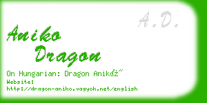 aniko dragon business card